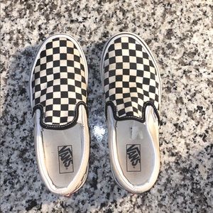 Kids Checkerboard Slip-On Vans